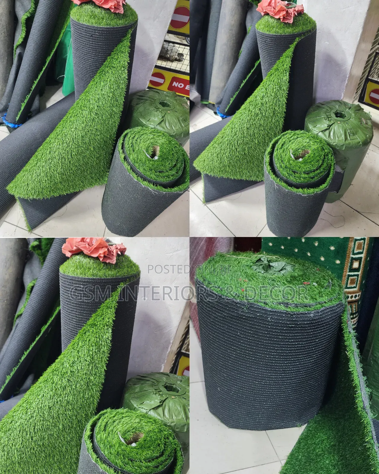 Artificial Green Grass Carpets Eco Friendly and UV Treated