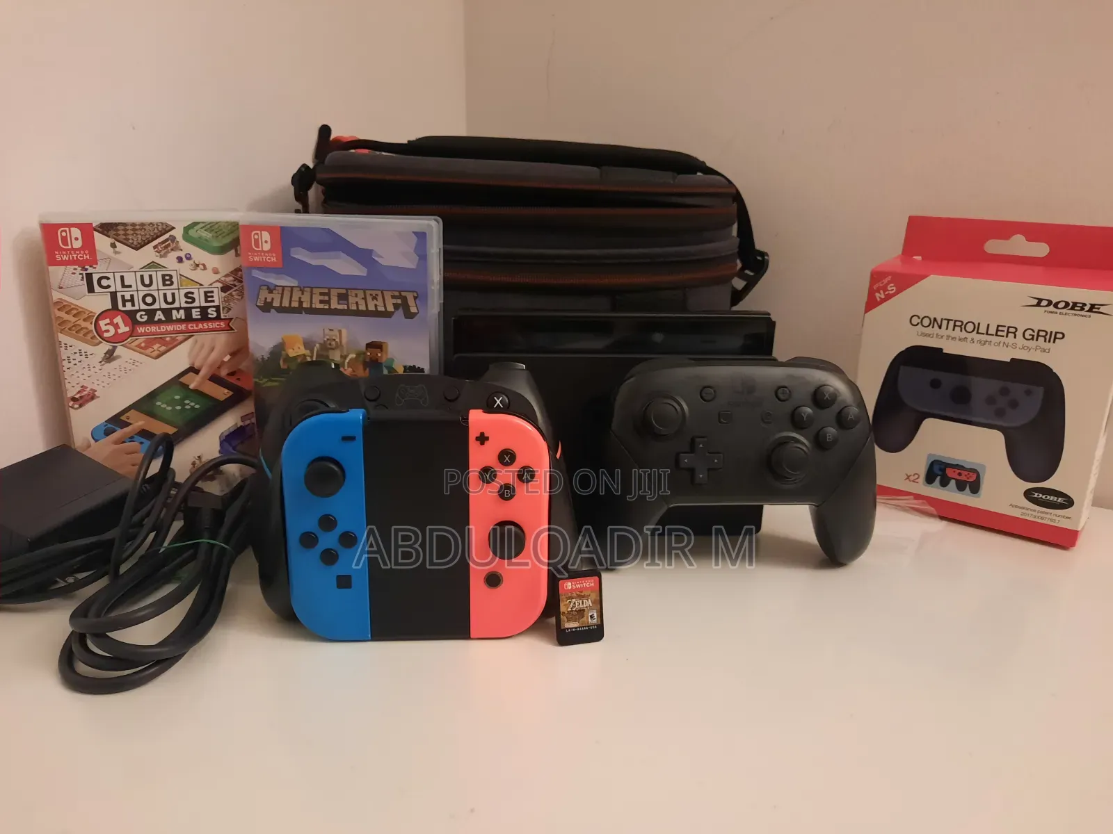 Nintendo Switch With Games and Controllers