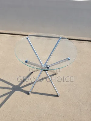 Round Glass Coffee Table /Modern Living Room Side Table