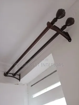 Coated Brown, Durable Amazing Powder Coated Curtain Rods
