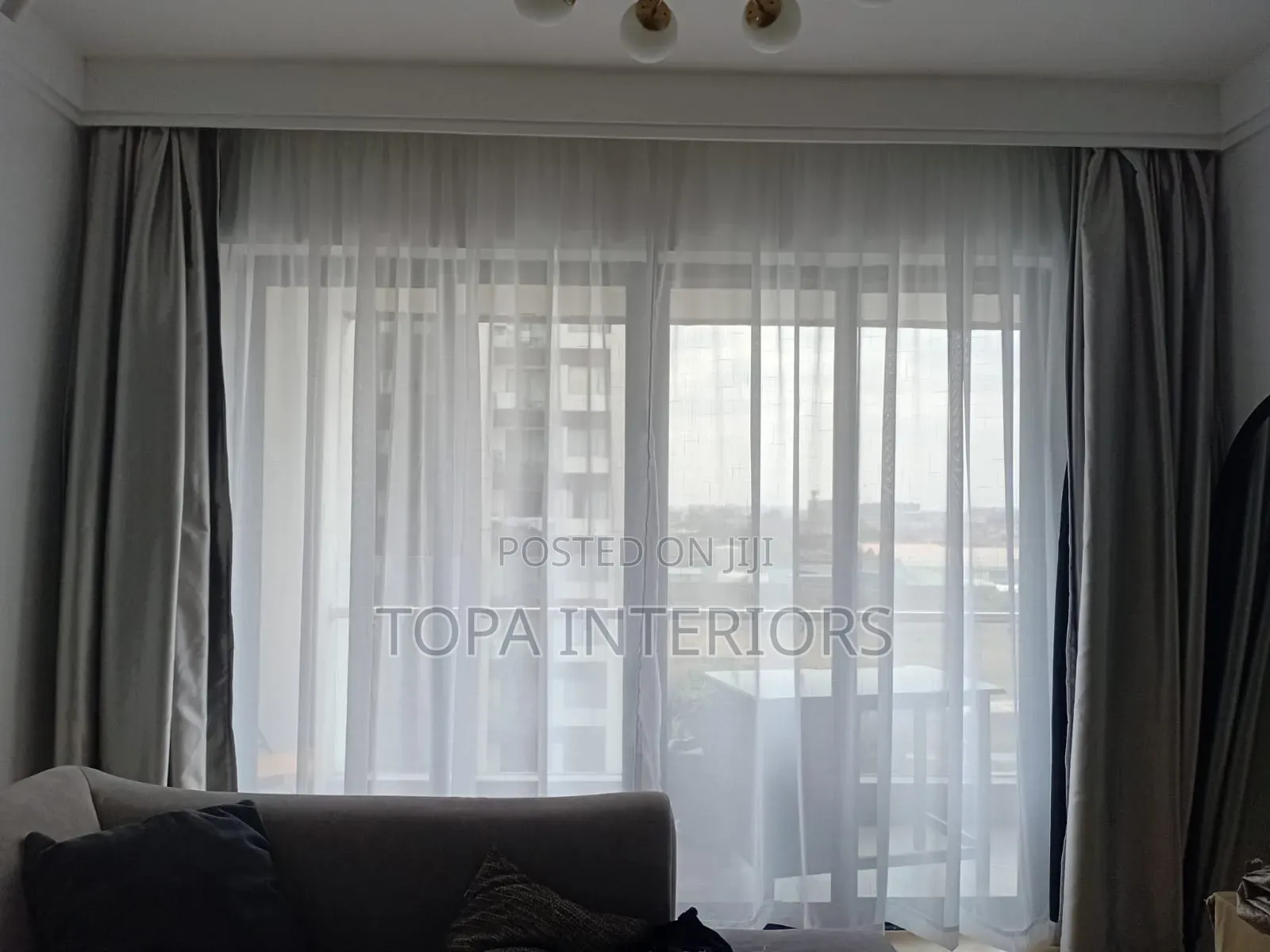 Living Room White Sheers for Decorative Privacy