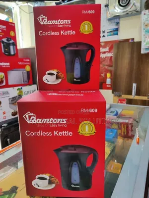 Ramtons RM/609-cordless Electric Kettle 1.7 Litres- Black Red