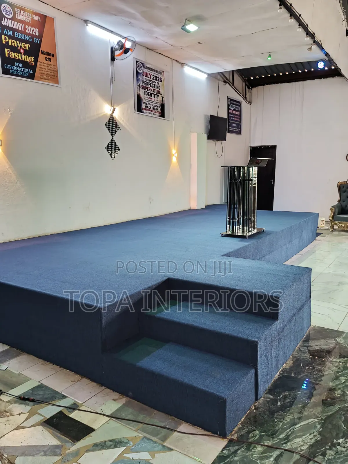 New Church Wall to Wall Flooring Altar Carpets Supply and Installation