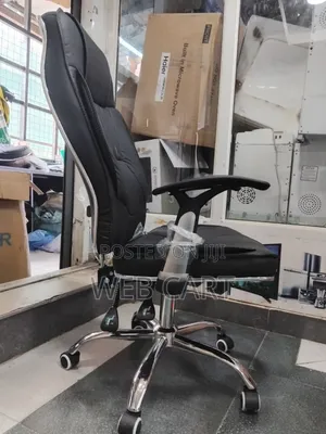 Luxury Reclining Leather Office Chair With High Back Support