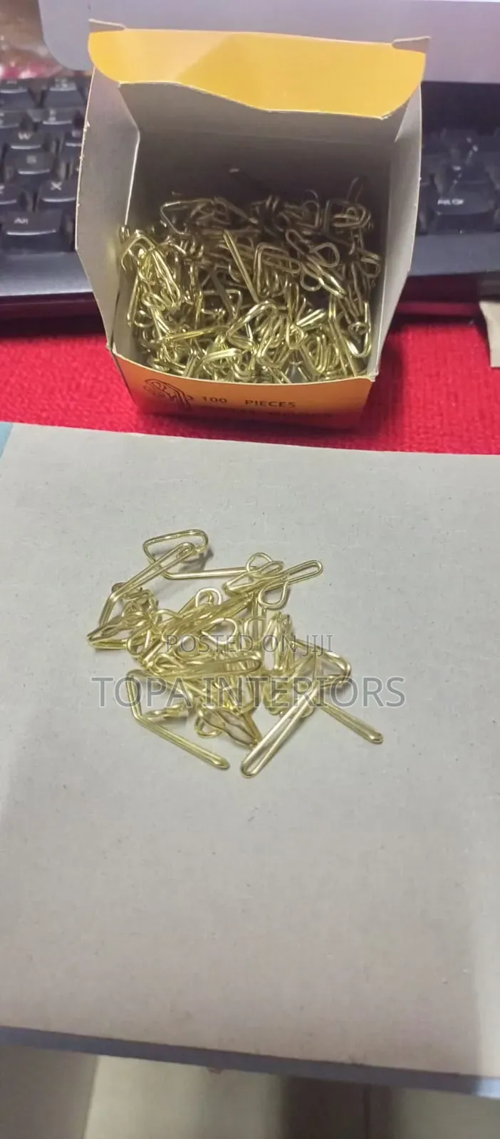 Gold Metallic Curtain Hooks Per Box