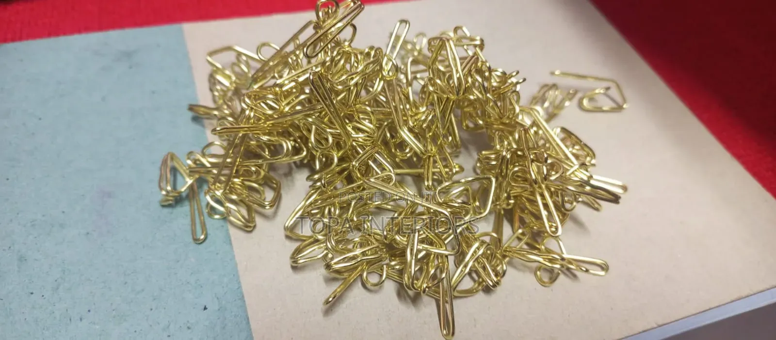 Gold Metallic Curtain Hooks Per Box