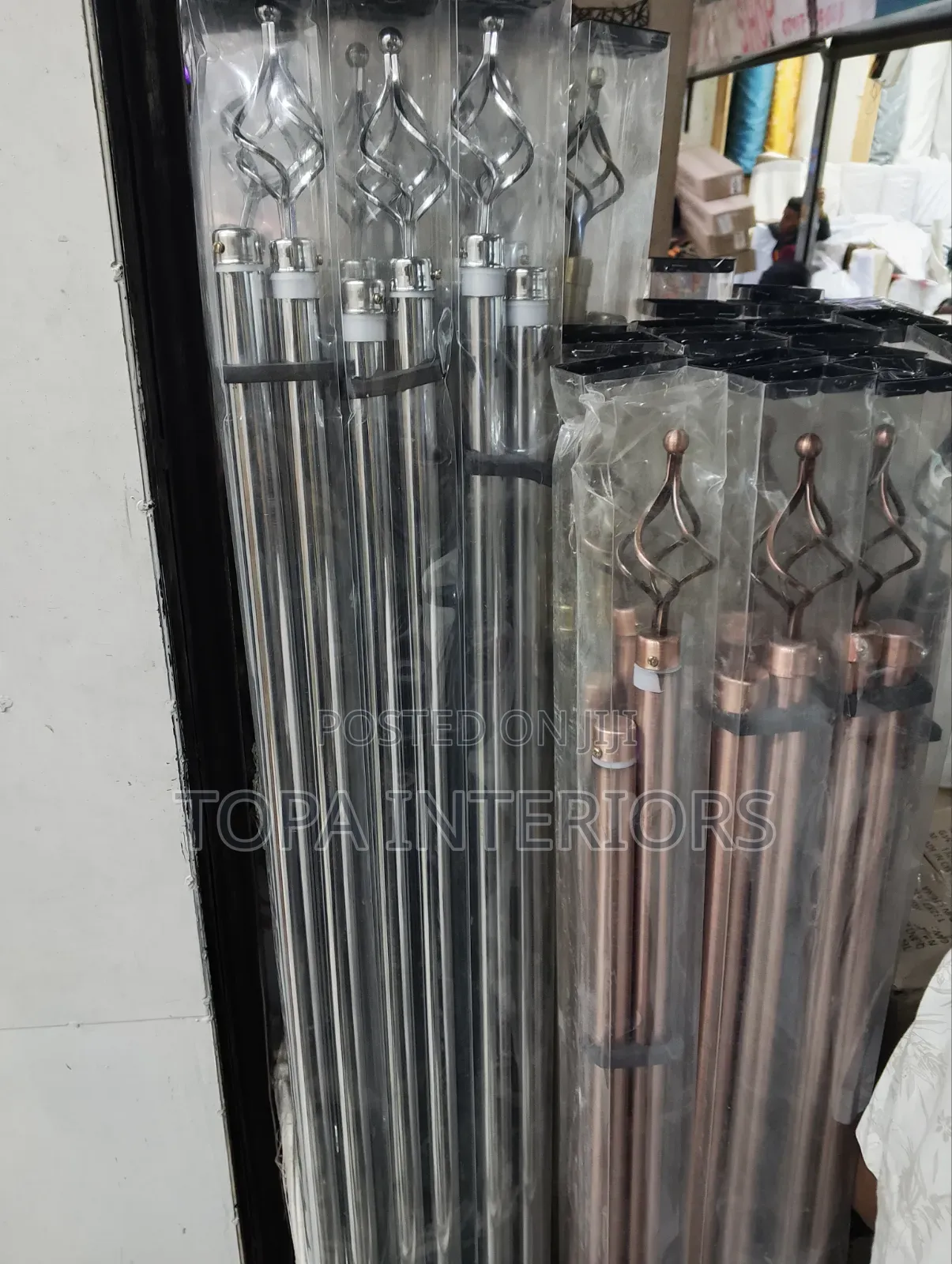 2m Single Adjustable Door Curtain Rods