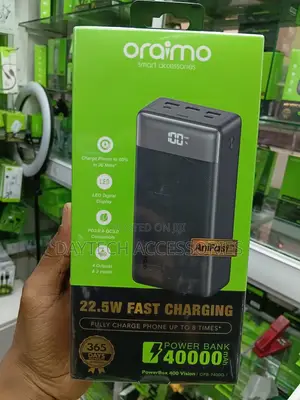 Oraimo PowerBox 400 Vision With a Massive 40,000mAh Capacity.