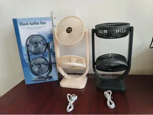 Vertical Double Head 3 Speed Rechargeable Duo Turbo Fan