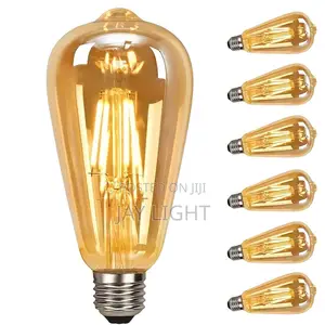 ST64 LED Edison Retro Filament Bulb Amber Color