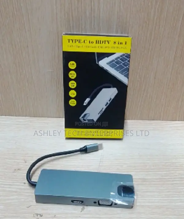 USB-C 8-in-1 Docking Hub With Ethernet, HDMI Fast Data Transfer