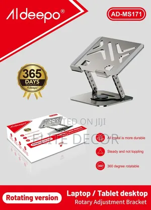 Aldeepo AD-MS171 360° Rotatable Foldable Aluminum Laptop Stand (11–17"