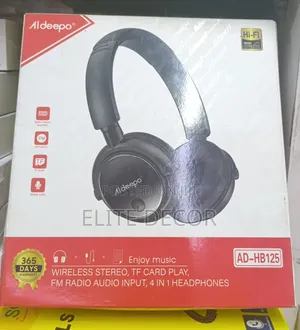 Aldeepo AD-HB125 Wireless Bluetooth Over-Ear Headphones With FM Radio