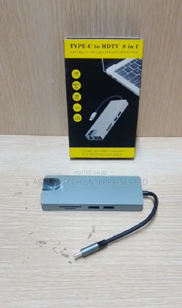 Type-C 8-in-1 USB Hub With HDMI, USB 3.0 PD Fast Charging