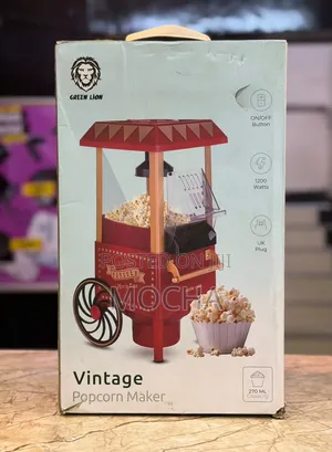 Green Lion Vintage Pop Corn Maker 1200W 270mL - Red