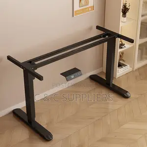 Black Height Adjustable Home Desk-120cm