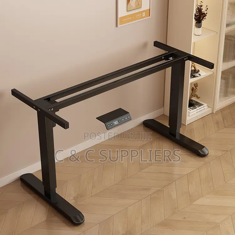 Black Height Adjustable Home Desk-120cm