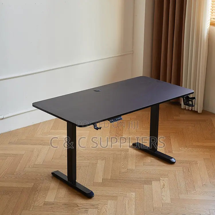 Black Height Adjustable Home Desk-120cm
