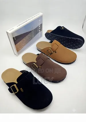 Men's Trendy Casual Suede Clogs With Buckle (Multiple Colors)