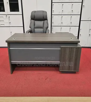 1.4M L-Shaped Desk and Leather Chair