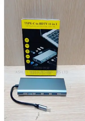 All-in-One 11-in-1 USB-C Hub for Laptops, Tablets Phones