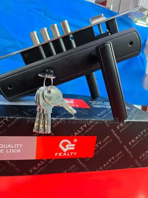 Fealty Matte Black 5-Lever Mortise Door Lock Set With 5 Keys