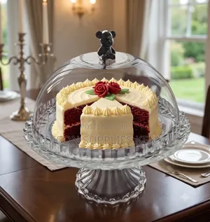Glass Cake Stand With Lid Covered Dessert Display