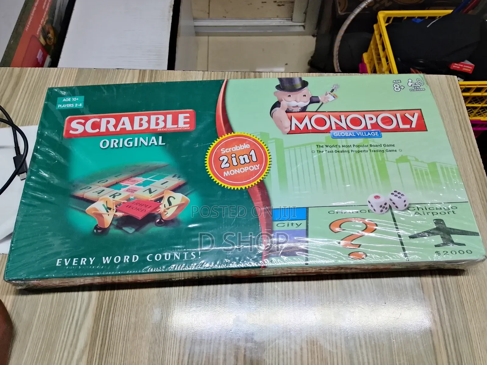 8yrs+ Scrabble 2 in 1 Board Games