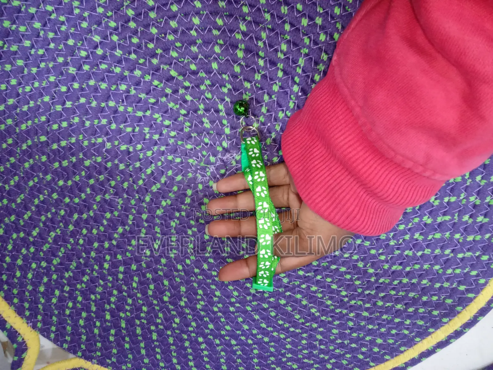 Paws Pattern Collar With Bell