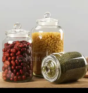  Available Clear Aclyric Storage Jars With Airtight Knob Lids*