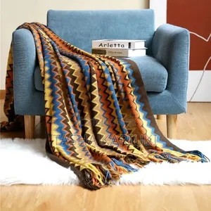 *Bohemian Knitted Throw Blankets With Pendant/Tassels* 130*160