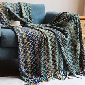 Knitted Throw Blanket Size 160*130 Cm_ga