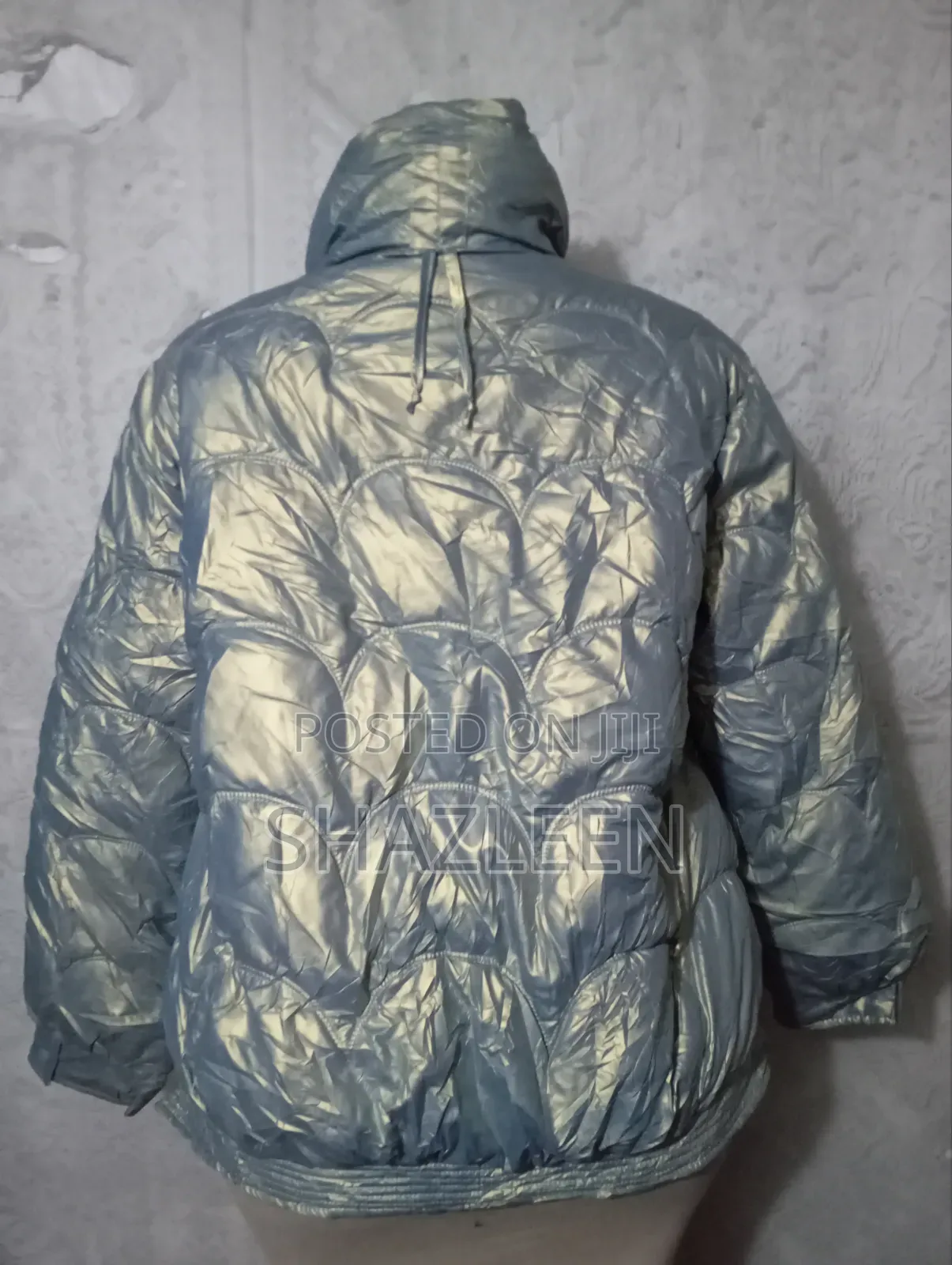 Metallic Ice Blue Puffer