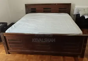 Elegant Solid Hard Wood 6x6 King Bed Frame (No Mattress)
