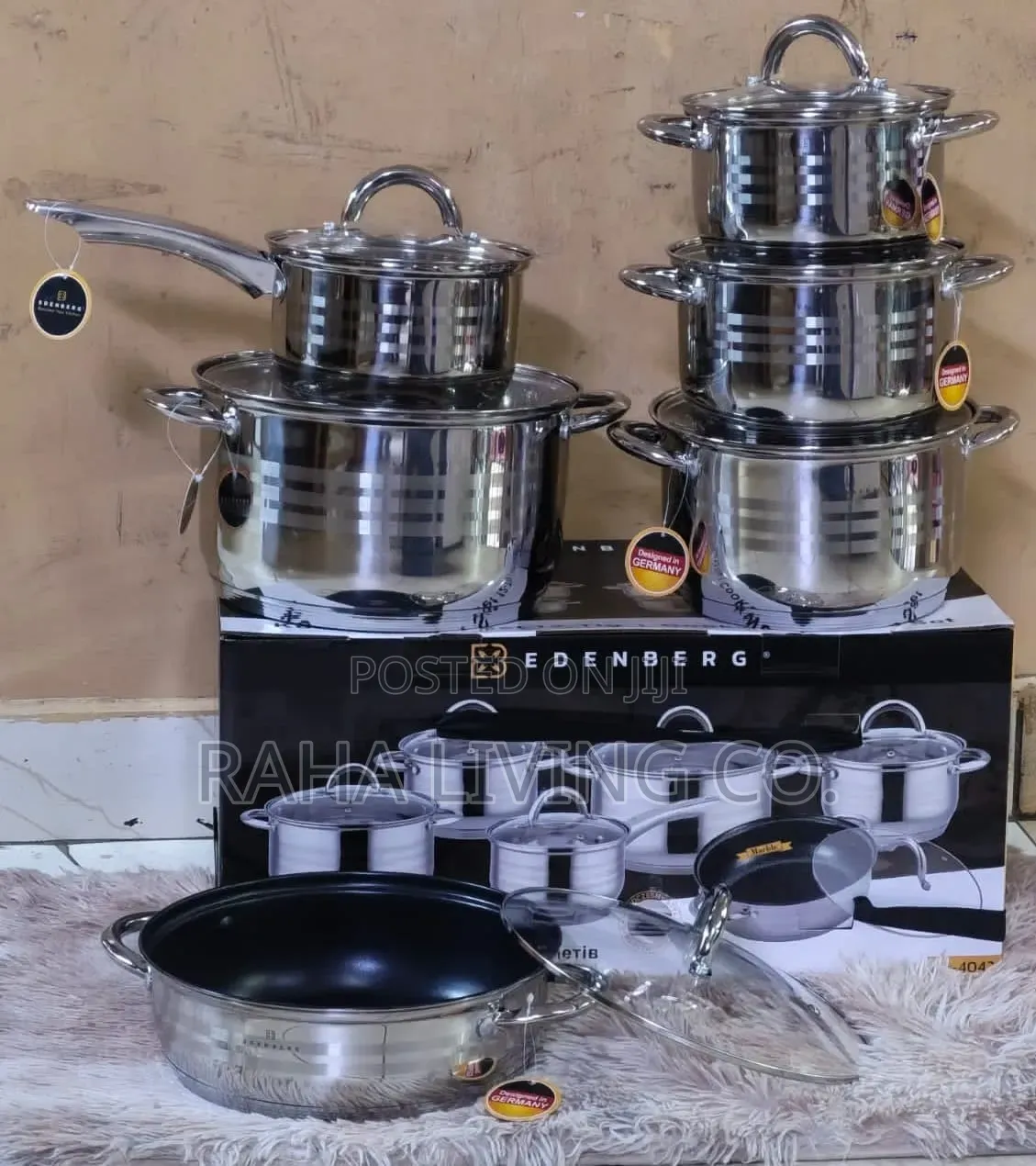 Edenberg 12pc Stainless Steel Sufuria Set