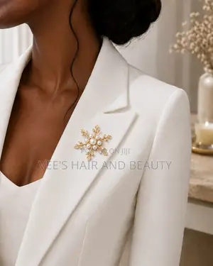 Elegant Snowflake Gold Brooch Pins | Official Cloth Pin| Women Jewelry