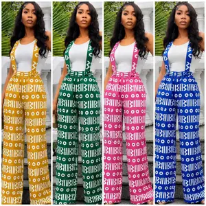 Woman Ankara Suspender Wide Leg