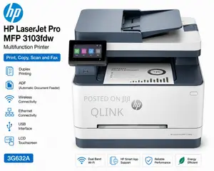 HP LaserJet Pro MFP 3103fdw Printer, Print, Copy, Scan