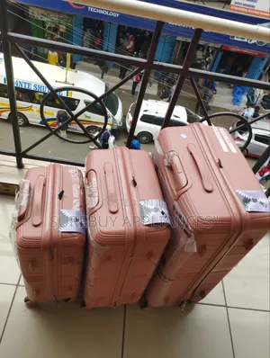 Premium 3-in-1 Hard Rubber Suitcase Set for Travel Storage