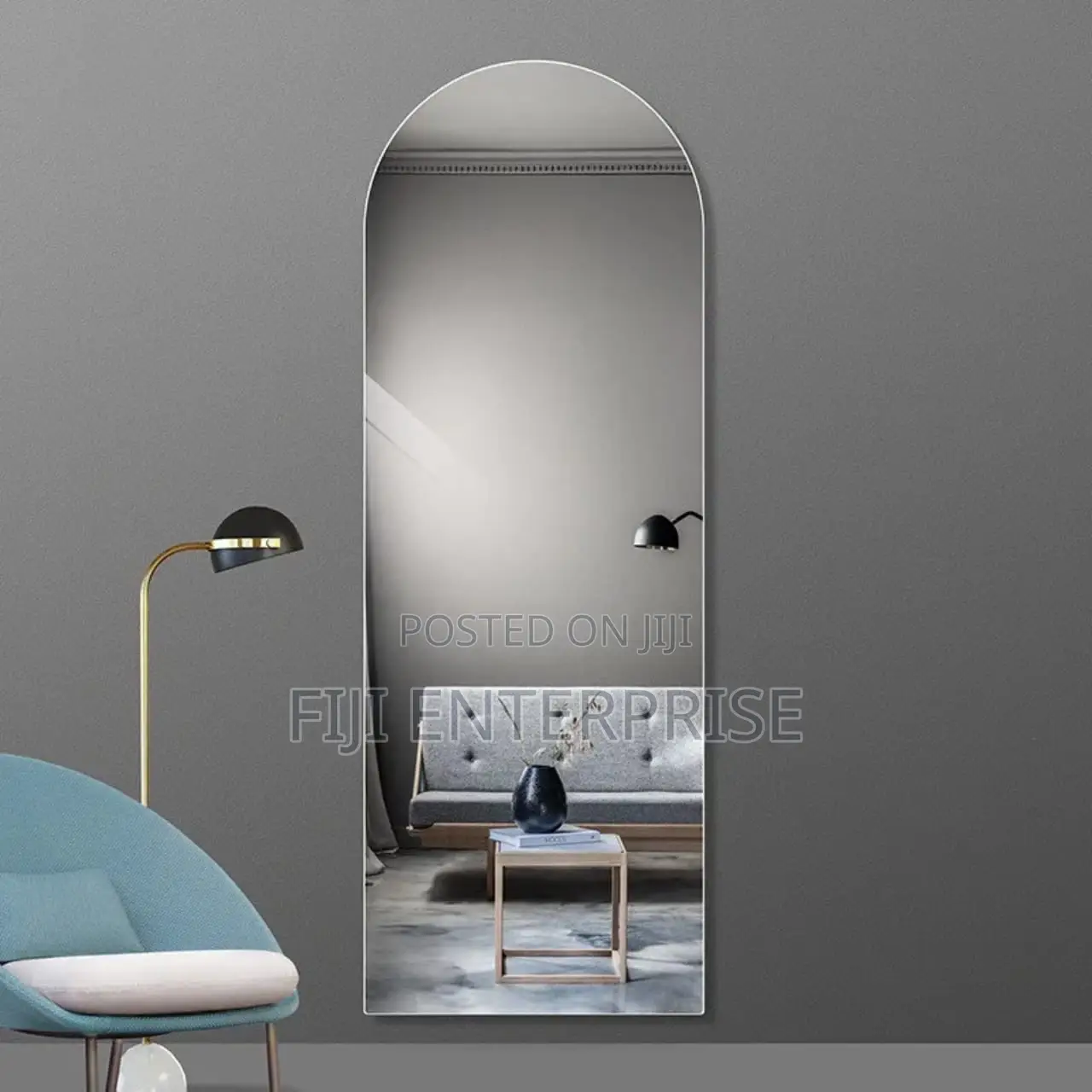 Unbreakable Acrylic Self-Adhesive Semicircle Mirror