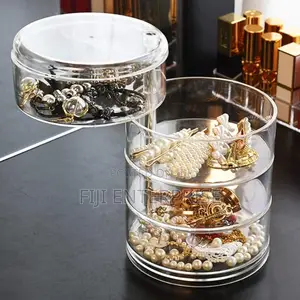 4-Layer Rotating Transparent Acrylic Jewelry Storage Organizer