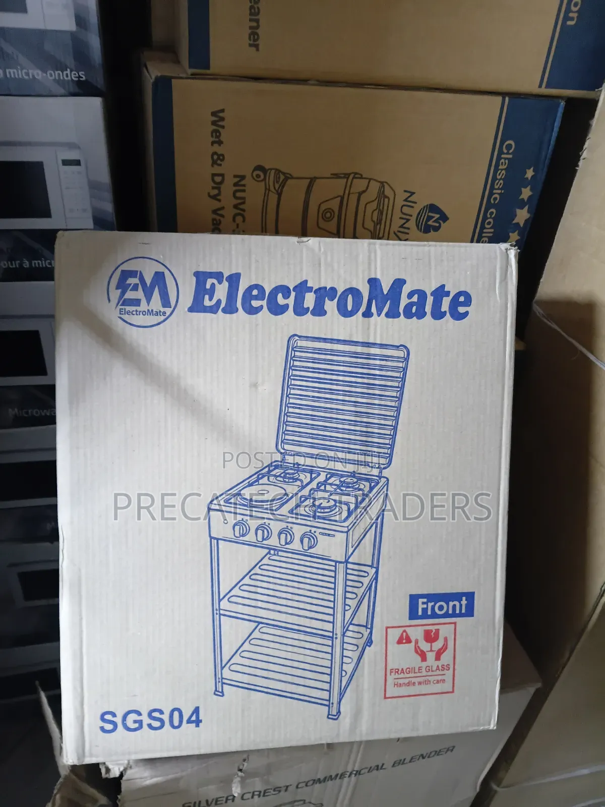 ElectroMate 3 Gas + 1 Electric Standing Cooker With Storage Rack