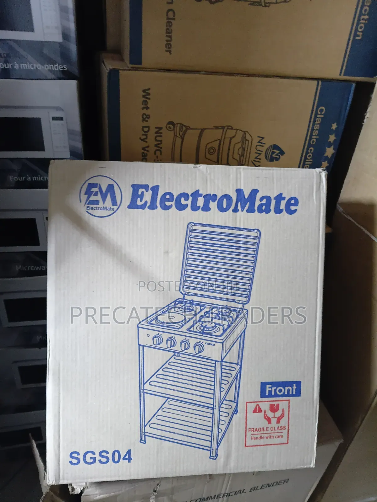 ElectroMate 3 Gas + 1 Electric Standing Cooker With Storage Rack
