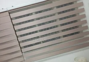 Beige and Black Perfect for Office Windows Horizontal Office Blinds