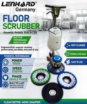 Lenhard Floor Scrubber Multi Brush Polisher Cleaning Machine 1200W