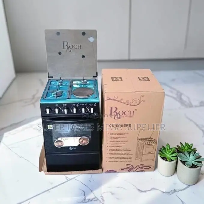 High-End Multipurpose 3 Gas Burners+1 Hotplate Free Standing Cooker