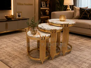 Marble Top 3 PCS Nesting Stools