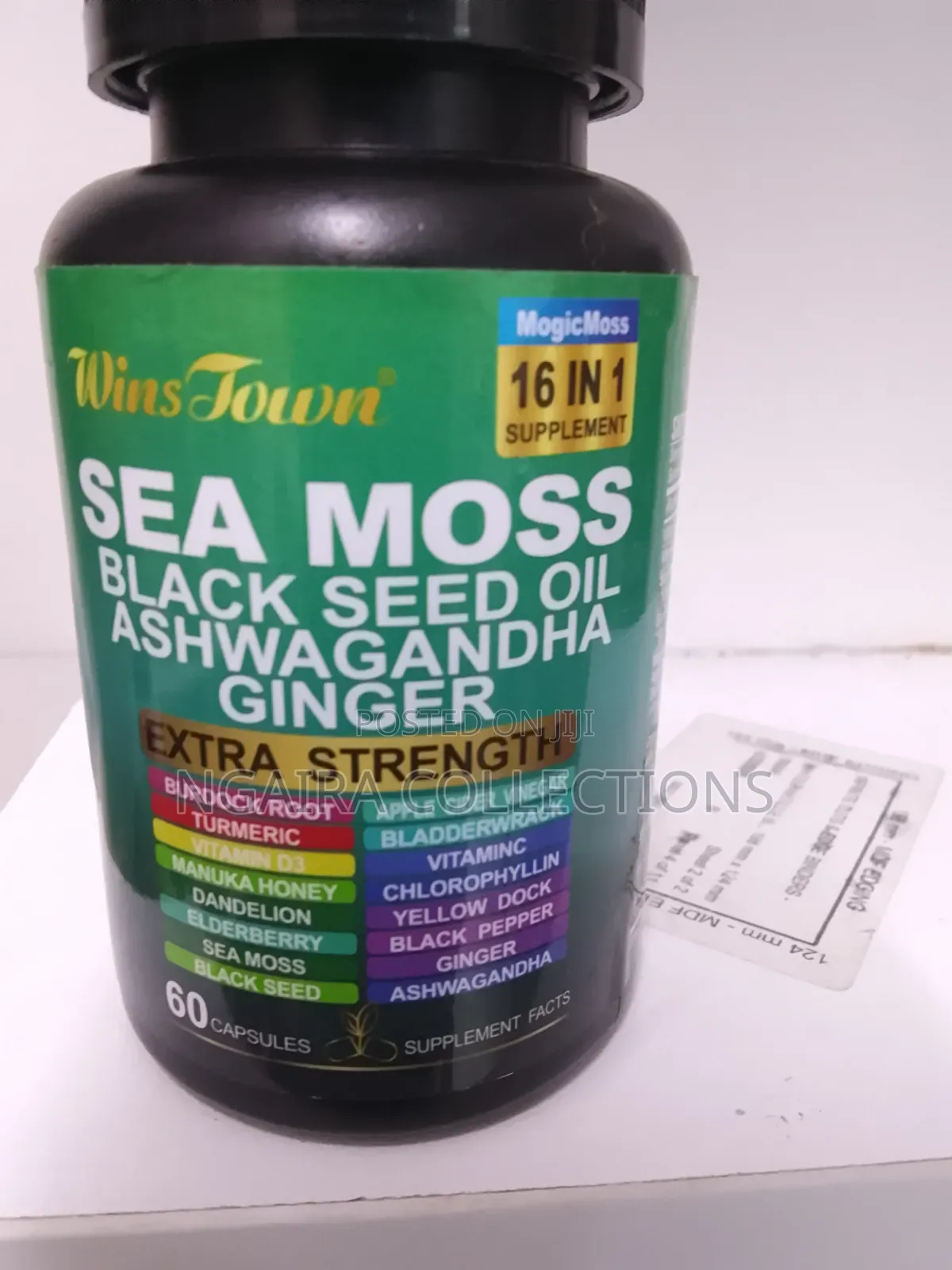SEAMOSS , BLACK SEED OIL , ASHWAGANDA , GINGER Extra Strength 16 in 1