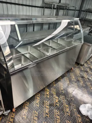 6-Pan Table Top Food Warmer With Glass Canopy