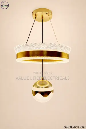 LED Chandelier Gold LED Round